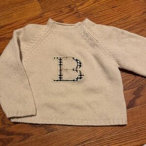 Iconic Burberry Sweater with Plaid B